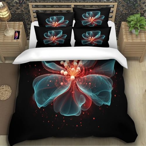 Parure de lit 3D effet néon en microfibre ultra douce