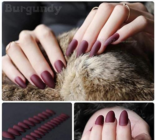 24 PC/Set Premium Quality MATTE finish Reusable Artificial nails with professional Nail Glue.Nail Art