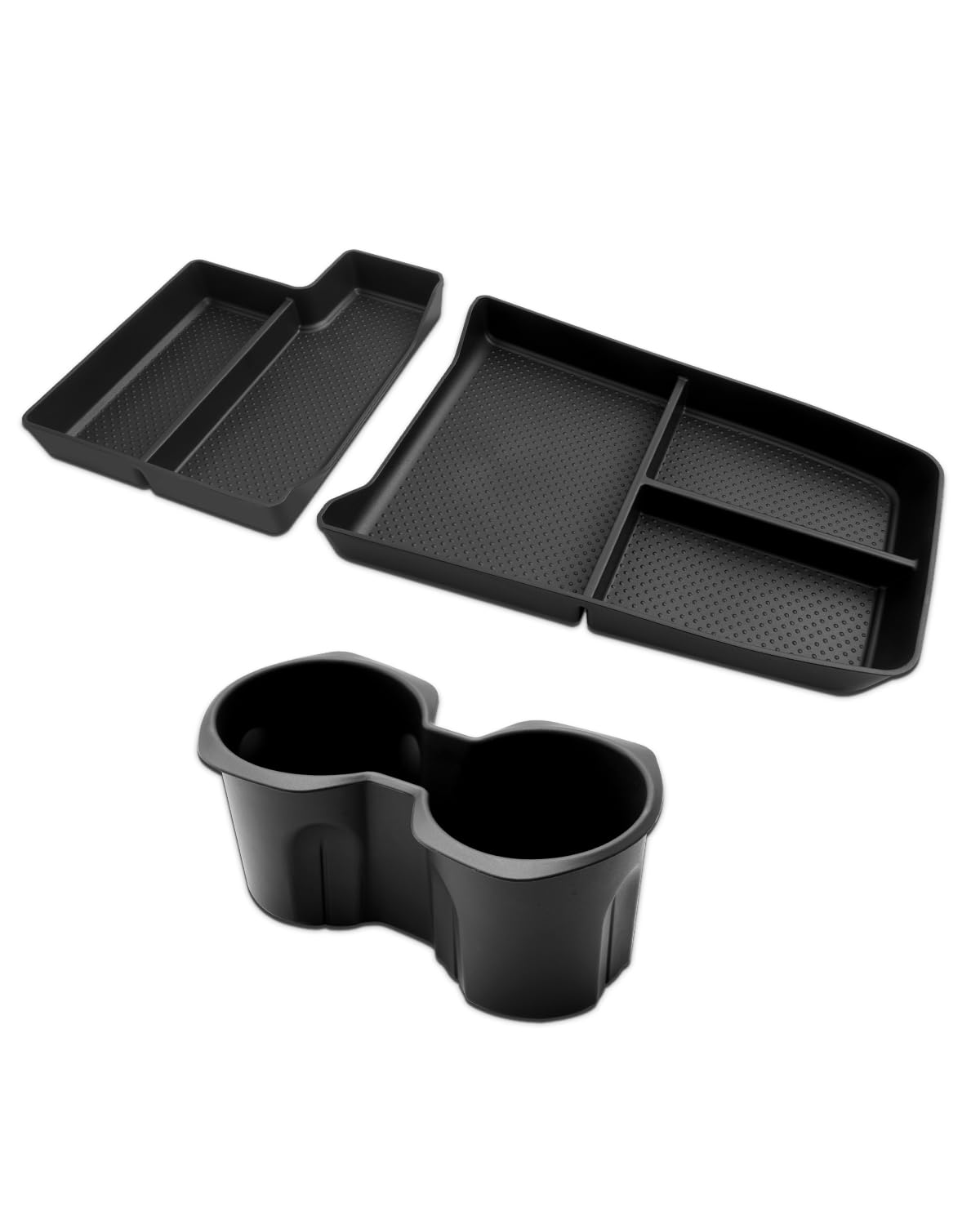 Scatole Portaoggetti Console Centrale per BMW X1 2023-2026, Organizzatore Portabicchieri per BMW iX1, Accessori BMW X2 iX2, 3 Pezzi Nero
