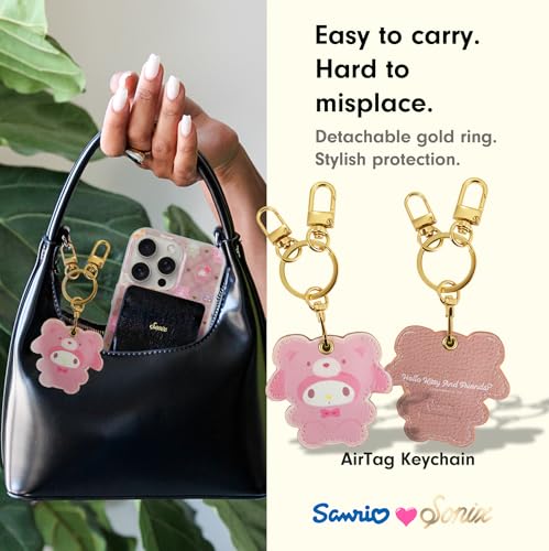 Image of Sonix x Sanrio Keychain Case Compatible with Apple AirTag | Protective Cover Keychain | My Melody Latte Bears