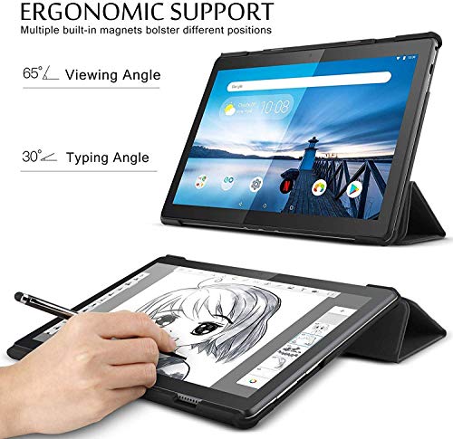 Image of Lenovo Tab M10 HD Tablet (10.1-inch, 2GB, 32GB, Wi-Fi + 4G LTE, Volte Calling), Slate Black + Cover