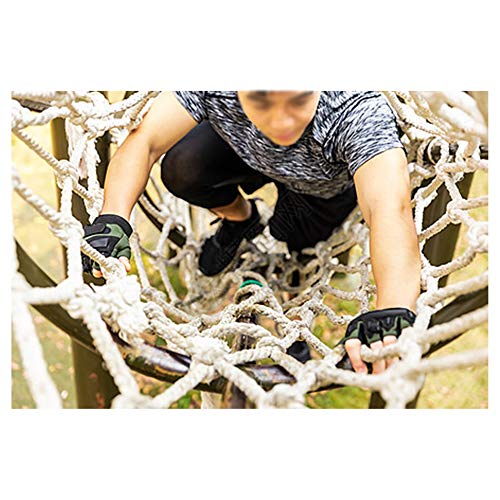 Klimnet voor Kinderen Milieuvriendelijk Henneptouwnet Klimnet voor Buitenrotswand Trainingsnet voor Binnenshuis Groot Gaas Verkrijgbaar in Meerdere Maten Dia 12mm,20cm,4 * 2M(13 * 7ft) - Image 5