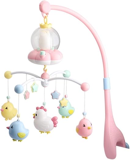 Bebe Musique Lit Bell 360 Degre Rotation Bebe Musical Lit D Enfant Bell Avec Veilleuse Mobile Electrique Rotation Musique Jouet Pour Enfant Bebe Rose Amazon Fr Bebe Et Puericulture
