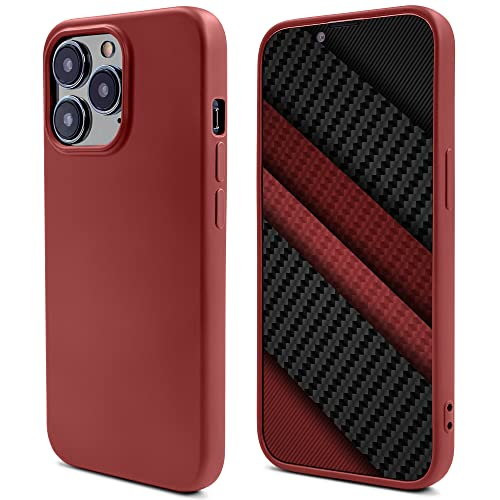 Lifestyle. Cover per iPhone 14 Pro Rosa Vintage - Custodia silicone Premium con Finitura Opaca e Fodera Morbida microfibra Phone Case Leggero