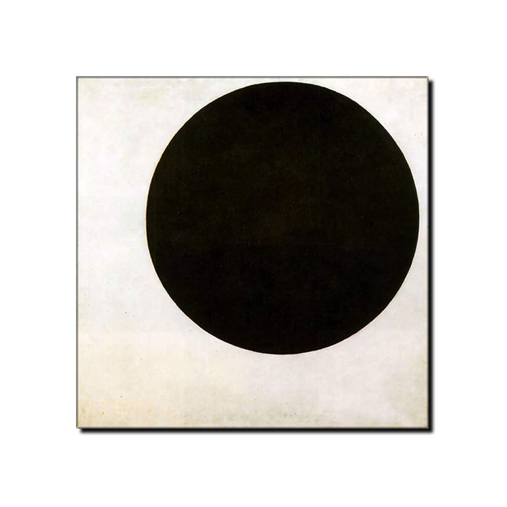 Composition avec Un Cercle Noir de Kazimir Malevich, toile peinte à la main 60x60cm