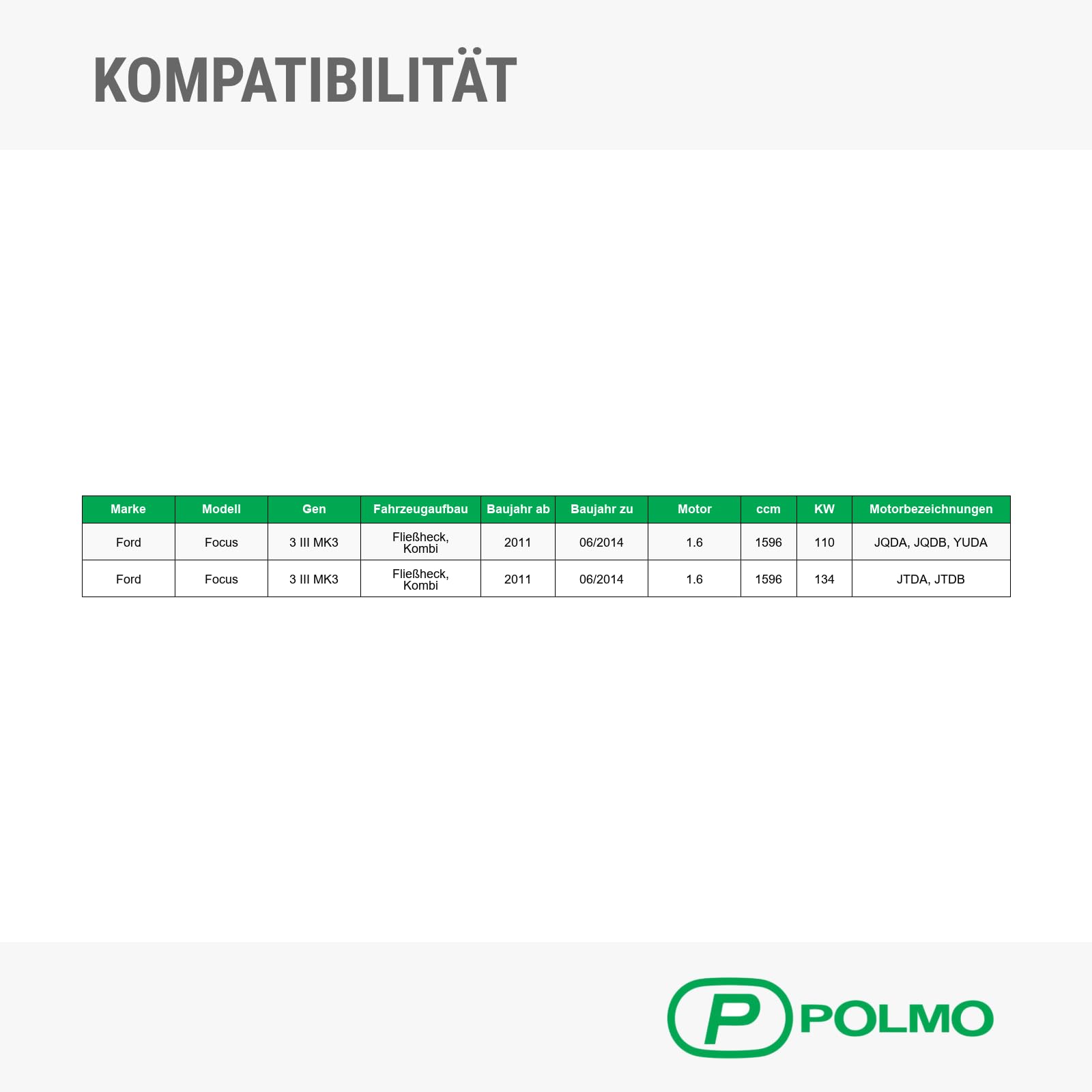 POLMOstrow Auspuff für Ford Focus 3 III MK3 2011-2014 | Vorschalldämpfer, Motoren: 1.6 | Fließheck, Kombi