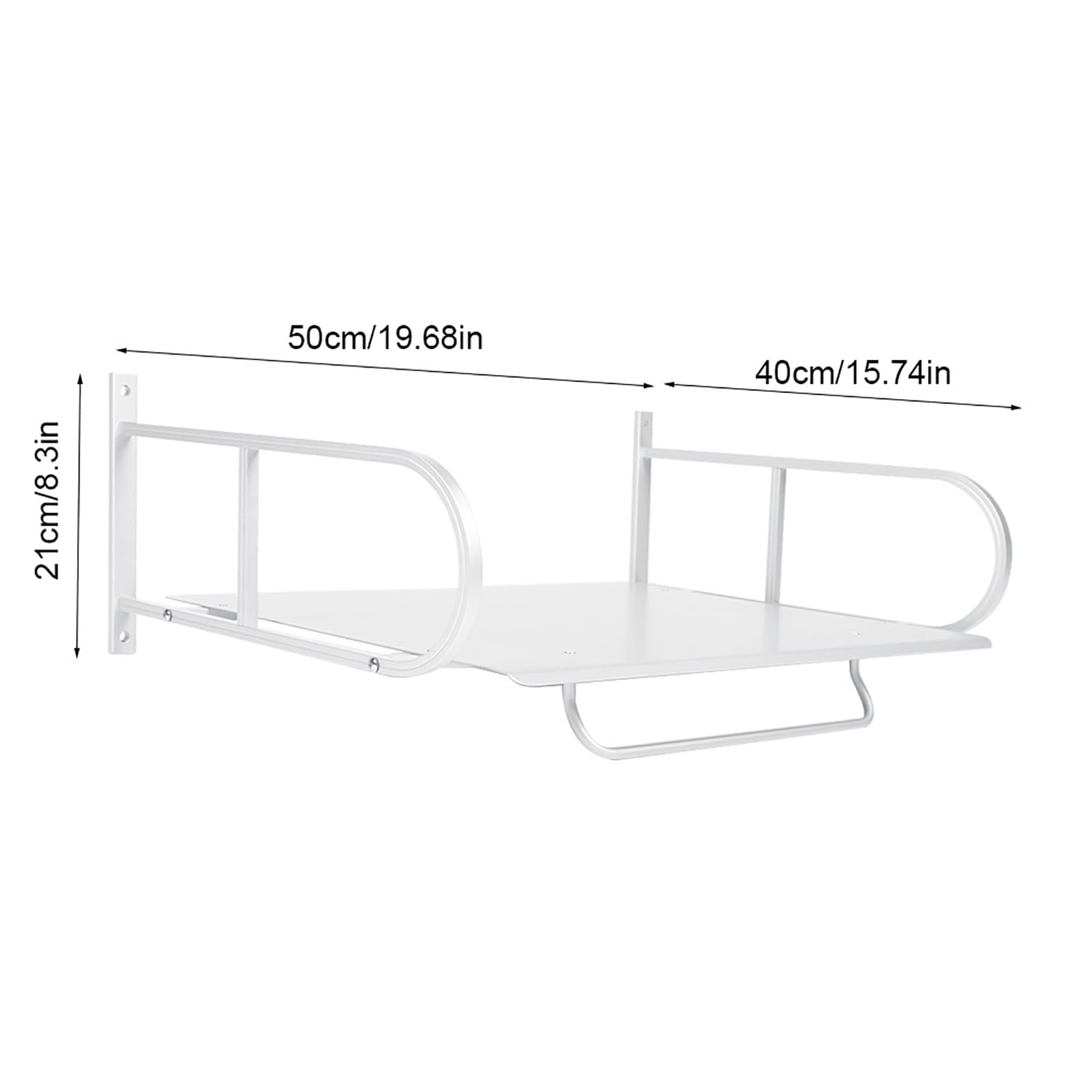 Estante de Aluminio para Microondas de Montaje en Pared,
