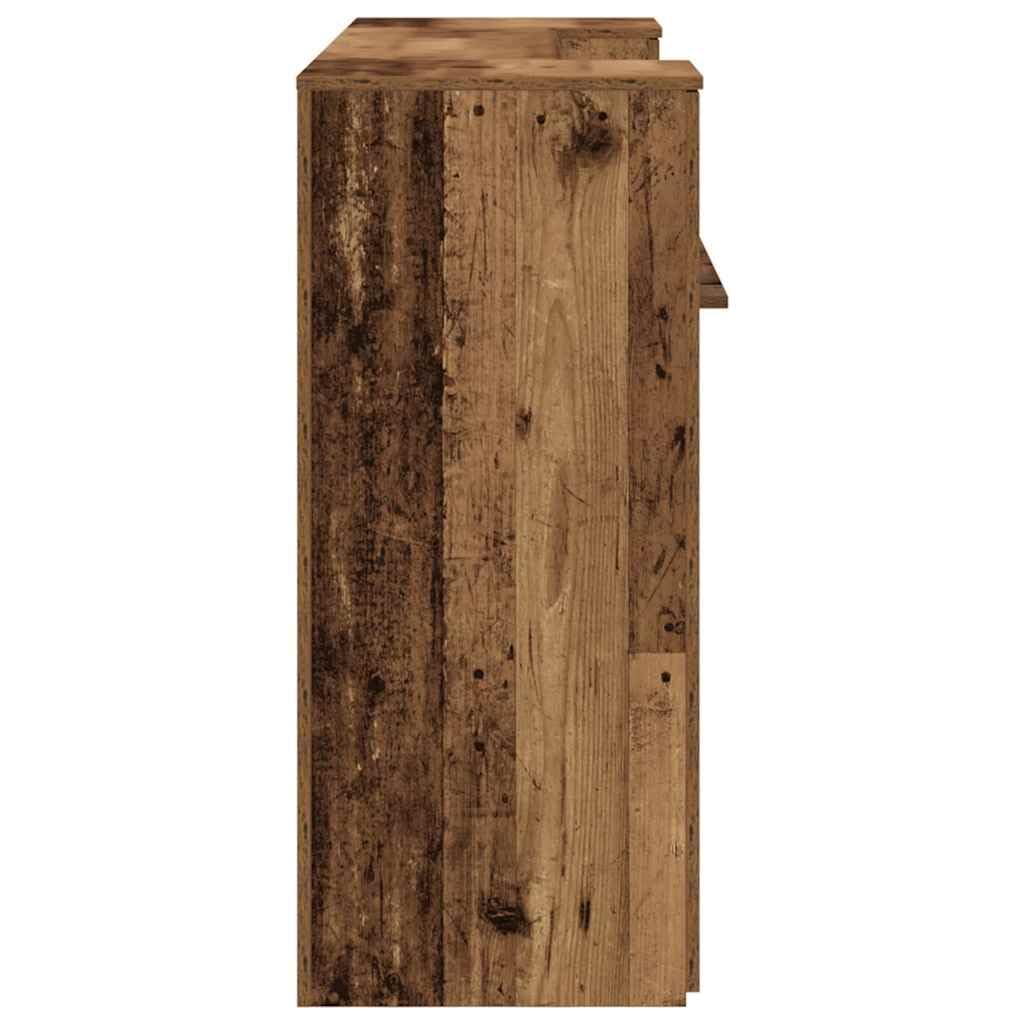 vidaXL Escritorio de recepción Madera vieja 180x50x103,5cm Madera de ingeniería, mostrador de recepción, recepción de salón, mostrador de bar de recepción