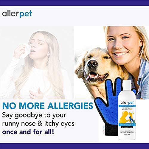 Allerpet Multipet Dander Remover Wfree Pair of Grooming Gloves  Best Pet Dander Remover for Allergens  for Dogcat Dry Skin Treatment  Made in Usa  12oz  Cucciolini Doodles Allerpet multi pet dander remover wfree pair of grooming gloves  best pet dander remover for allergens  for dogcat dry skin treatment  made in usa  12oz   cucciolini doodles