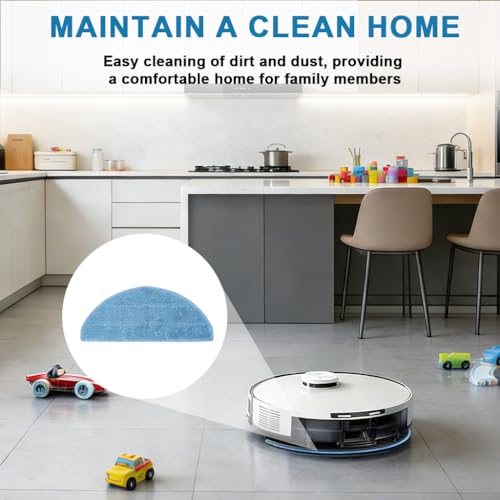 Image of HASTHIP 2Pcs Microfiber Cleaning Cloth Mops for ILIFE A30 Pro Robot Vacuum Cleaner, Replacement Parts Replacement Accessories Reusable Mop Cloths for Wet & Dry Mopping, Cleaning Tools
