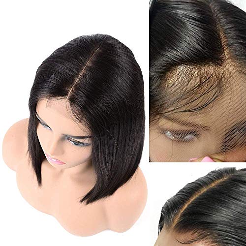 TOOCCI Bob Wig Human Hair for Black Women Short Bob 2x6 Deep Part Lace Closure Wig Brazilian Straight Human Hair Glueless Bob Wigs with Baby Hair 150% Density (12inch) - Image 2