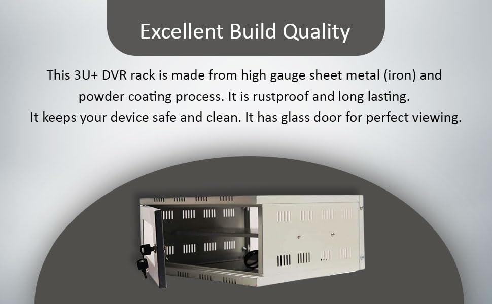 Image of 4U DVR Rack /NVR /Server Rack /Network Rack /DVR Cabinet Box with 3 Power Socket and 1 Tray /Shelf and Lock for CCTV DVR - (450mm * 400mm * 200mm) - 4U - Transparent Glass Door Cabinet - (Metal)