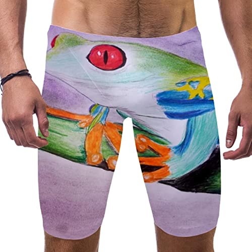 Bañador jammer de natación para hombre con diseño de rana de ojos rojos de secado rápido