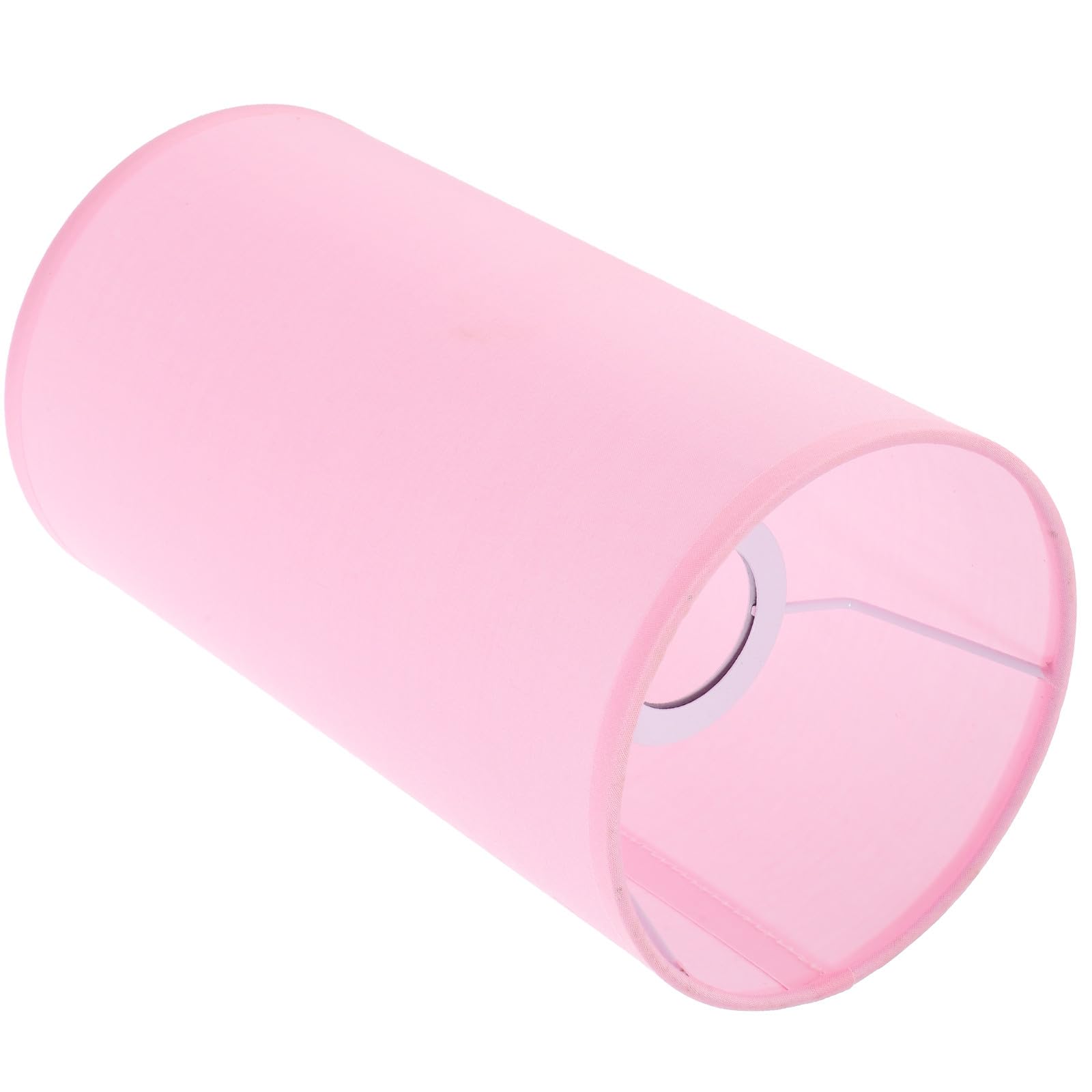 Fabric Drum Lamp Shade Pink Cylinder Candy Colour Replacement for Table and Floor Lamps Spider Frame for Living Room Use