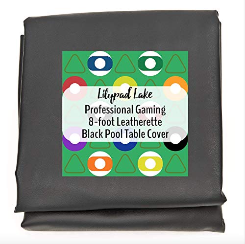 Lilypad Lake Premium 8 Foot Leatherette Billiard Pool Table Cover - Puncture-Resistant, Spill-Proof
