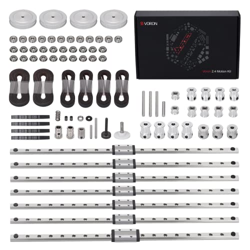 Voron 2.4 Full Set Motion Kit with GT2 Open Belt Linear Rail MGN9H 400mm GT2 Pulley 16T /20T/80T Bearing Motion 3D Printer Accessories for Voron 2.4 3D Printer Kit