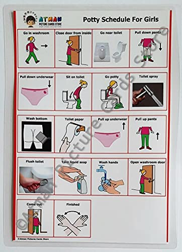 Buy Atman Picture Cards Store Potty Schedule Chart For Girls 