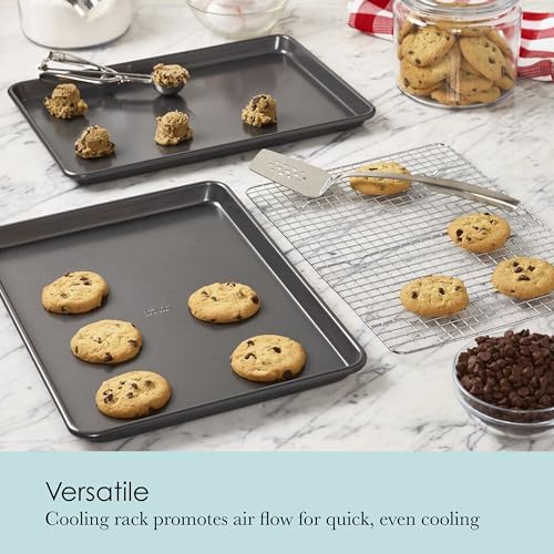 Chicago Metallic Non-Stick Cookie & Jelly-Roll Pan Set with Cooling Rack, 17 x 12.25 Inches