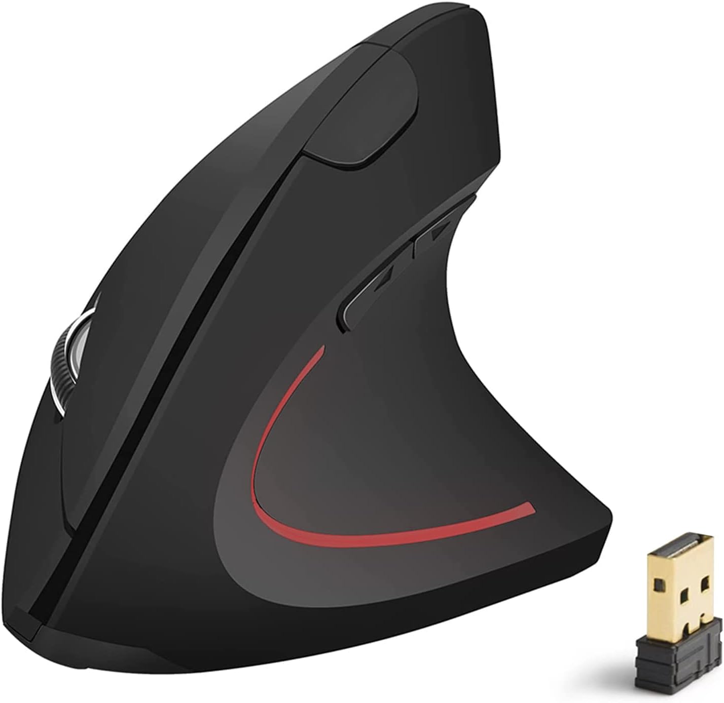Wireless Mouse, 2.4G Wireless Vertical Mouse Ergonomic Mouse with 3 Adjustable DPI 800/1200/1600,6 Buttons,Compatible with PC,Desktop