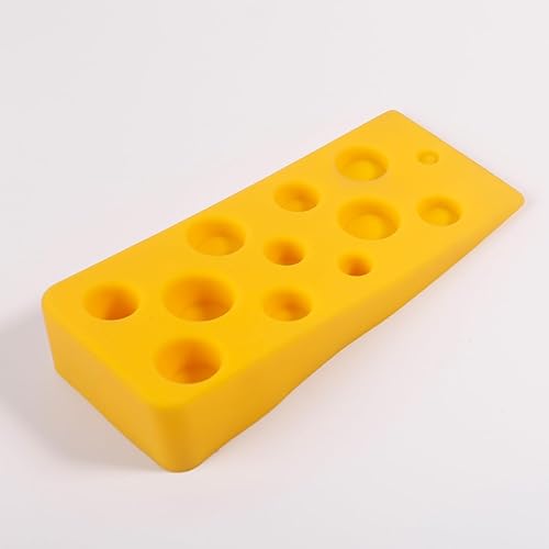 Miniatura 5 de Juego de 3 piezas de tope de puerta de queso, tope de puerta de seguridad, lindo soporte de puerta decorativo para dormitorio de niños, sala de