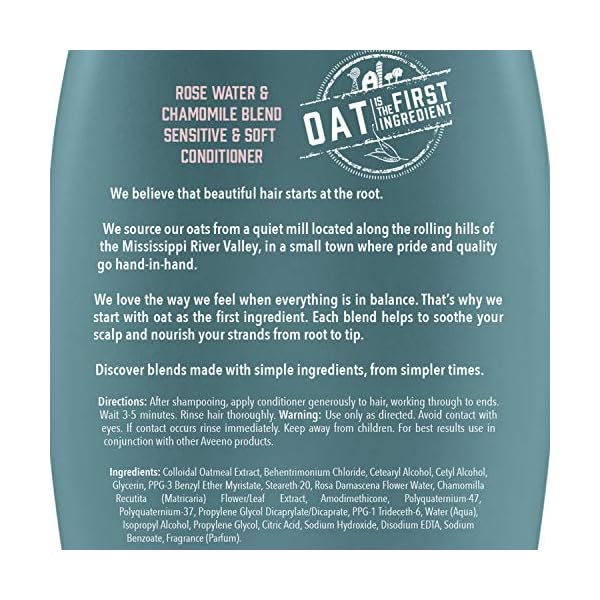Aveeno Scalp Soothing Rose Water and Blend Conditioner, chamomile, 12 Fl Oz