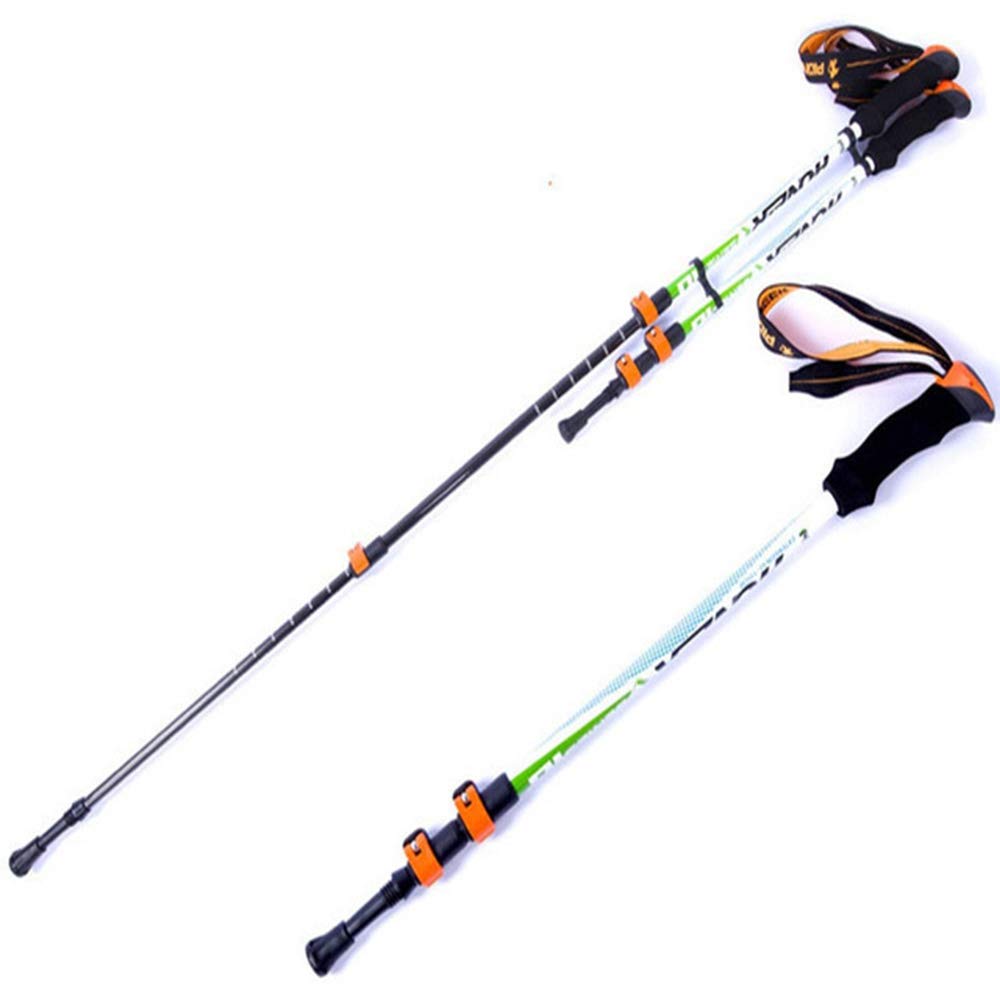 GSP Walking Poles 3 Sezioni 2 pz/Lotto Speed ​​Lock in Fibra di Carbonio Materiale Bastone da Passeggio Nordico Bastoncini da Trekking retrattili Canna con bag135cm Outdoor Lunghezza Regolabile