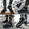 SROTER Steel Toe Cap Boots Men Women Work Boots Waterproof Safety Trainers Lightweight Safety Shoes Non-Slip, Black, 11 UK #5