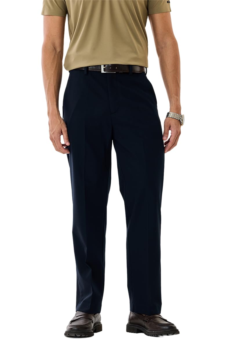 snitch Men Formal Trousers | Relaxed Fit Pleated Front Design | Premium Polyester Blend with Medium Stretch & Wrinkle-Free Fabric | Perfect for Office-picture-24