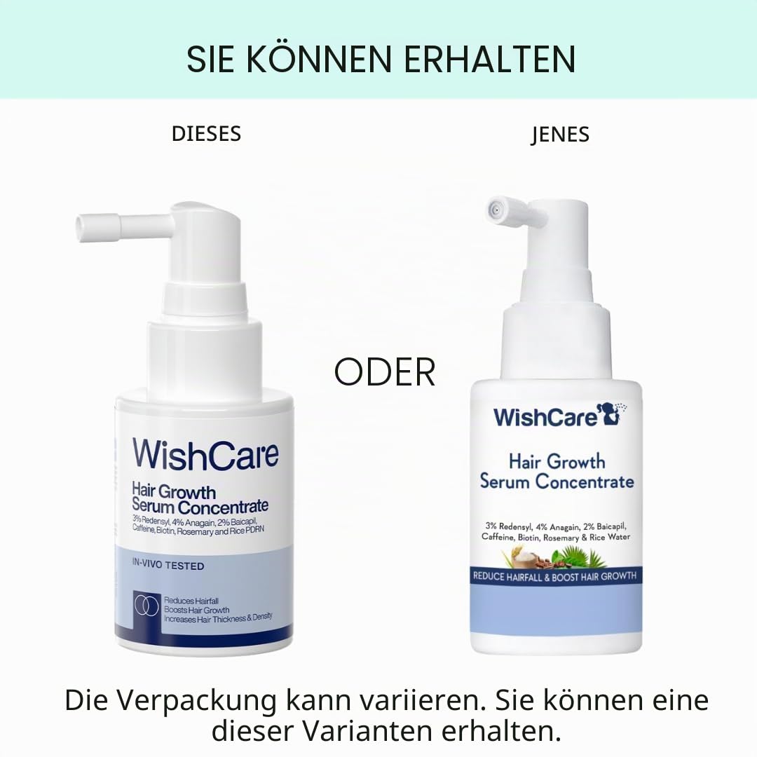 WishCare Haarwachstumsserum mit Rosmarin, Redensyl, Anagain, Baicapil, Koffein, Biotin