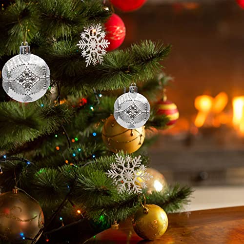 Christmas Balls Ornaments 6Pcs Christmas Tree Decorations Set Christmas Baubles Shatterproof Christmas Ornaments Baubles Set For Tree Hanging Ball Cat Stained Glass #TOP4