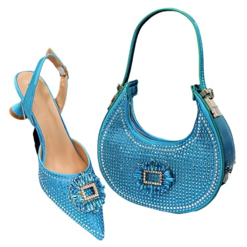 Chaussures et sac nigérians assortis en satin pour mariage élégant