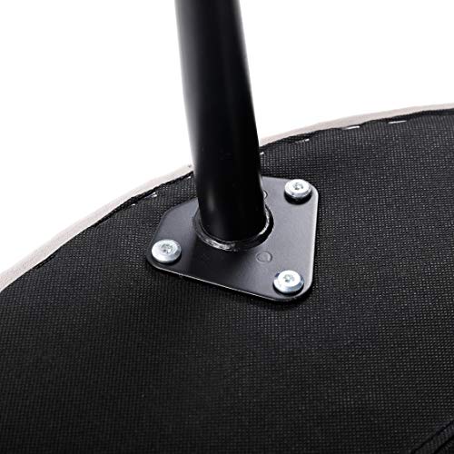 Birdrock Home Tufted Round Grey Ottoman – Velvet Foot Stool – Mid Century Modern Steel Legs - Soft Compact Padded Stool - Living Room Or Bedroom – Vanity Chair - Decorative Furniture #TOP7