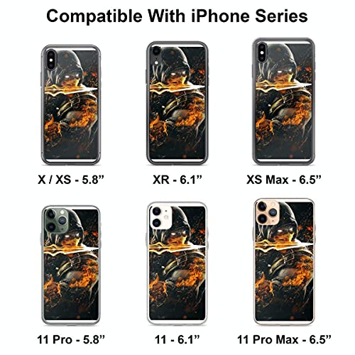 Phone Case Cover Mortal Compatible With Iphone 14 Pro Max Kombat 13 Pro Max Mini Scorpion 11 Pro Max On Se2020/Se2022 Fire X/Xs Xr Xs Max 7/8/6/6S Plus Waterproof Shockproof #TOP2