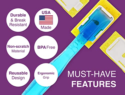 Arrow Dish Sponge With Soap Dispenser Handle And 2 Refill Sponges - Fillable Dish Wand For Quick, Convenient Cleaning - Made In The Usa - Easy To Refill, Built-In Scrubber, Ideal For Dishes And Pans #TOP2