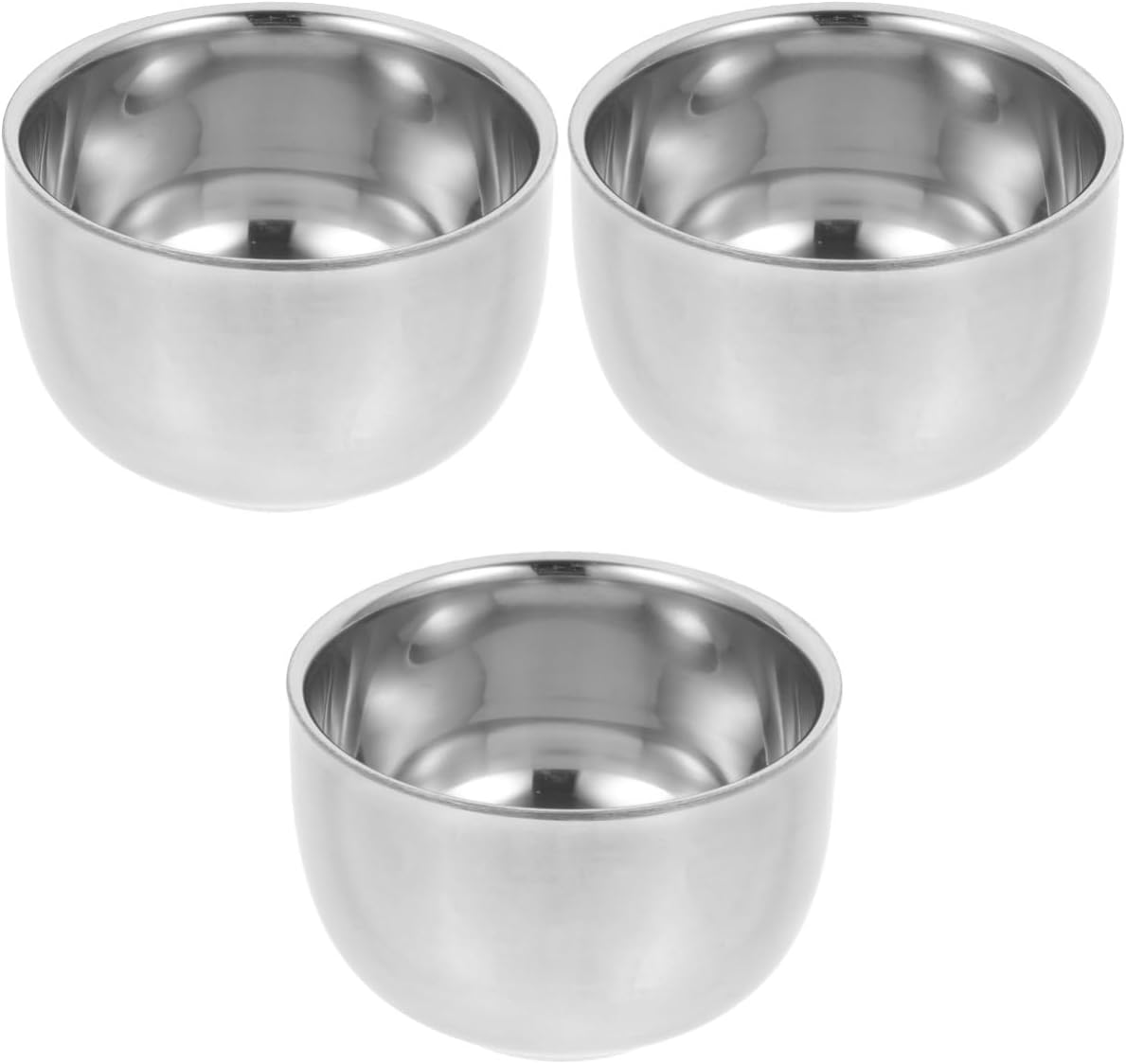 Healeved 3pcs Aluminum Shaving Mug Reusable Shave Bowl for Men Household Shave Cup Portable Men Shaving Equipment