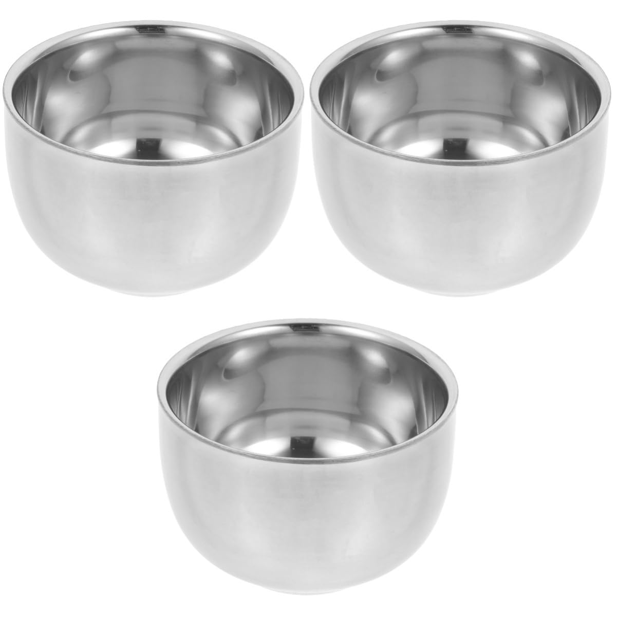 Healeved 3pcs Aluminum Shaving Mug Reusable Shave Bowl for Men Household Shave Cup Portable Men Shaving Equipment