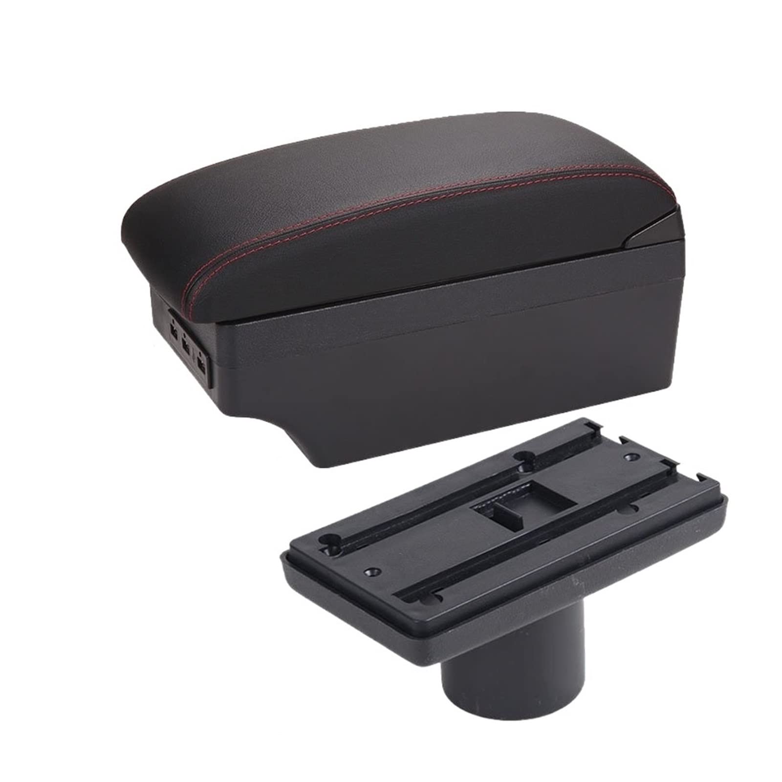 For Seat For Ibiza 6j 6L Car Armrest Box Central Store Content Storage Box With Cup Holder Ashtray Products With USB(A1 7USB)
