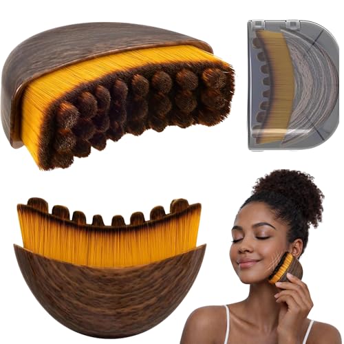 2 cepillos faciales de contorno linfático, masajeador de drenaje linfático facial, escultura facial suave que se ajusta a la piel y herramienta de masaje de la mandíbula para spa, ducha, sauna y