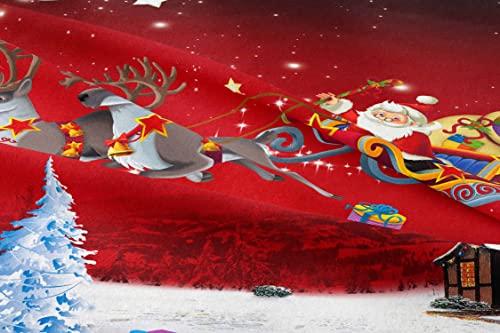 Bettbezug mit Weihnachten, Rentier, Weihnachtsmann, Schneemann, Bettbezug und Kissenbezug, Mikrofaser, für Kinder und Erwachsene (Weihnachten, Rentier, 135 x 200 cm) - Image 5