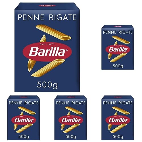 Barilla Classique - Penne Rigate n. 73 à la semoule de blé dur toujours al dente - 500 g (Lot de 5)