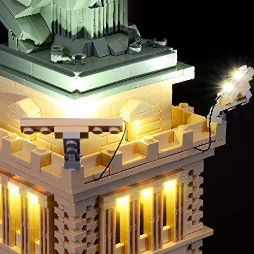 Image of BRIKSMAX Led Lighting Kit for Architecture Statue of Liberty- Compatible with Lego 21042 Building Blocks Model- Not Include The Lego Set