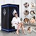 ZONEMEL Personal Portable Steam Sauna, Full Size Sauna Tent, 1500 Watt 4 Liter Steamer with Remote Control, Timer, Portable Sauna Chair for Home Saunas (L 33.8
