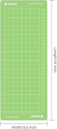 Miniatura 4 de Xinart Alfombrillas de corte para Cricut Joy, 5 alfombrillas de 4.5 x 12 pulgadas (paquete de 3 ligeras + 2 unidades estándar), variedad de