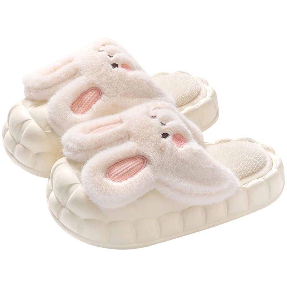 Pantoufles lapin contre les pieds froids : confort chaud et amovible