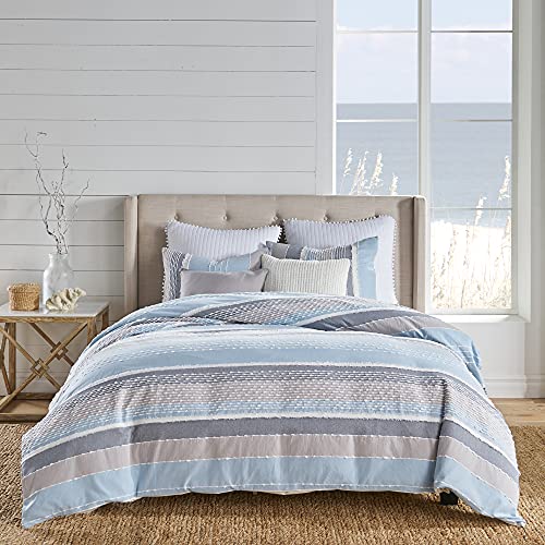 Levtex Home - Santander Comforter Set - Full/Queen Comforter + Two Standard Pillow Cases - Grey, Chambray, Blue, White - Jacquard - Comforter (90 X 94In.) And Pillow Case (26 X 20In.) - Cotton #TOP3