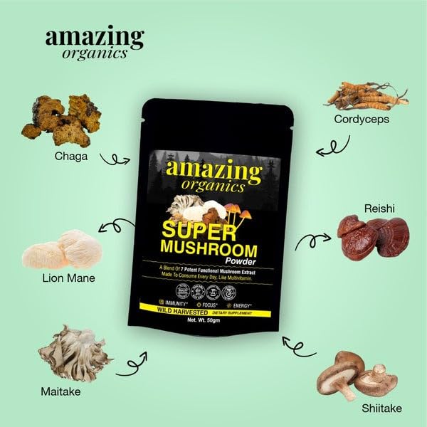 Super Mushroom Powder Blend - Premium Mix for Daily Wellness, Natural, Vegan-Friendly" Super Mushroom Powder Blend - Premium Mix for Daily Wellness, Natural, Vegan-Friendly"