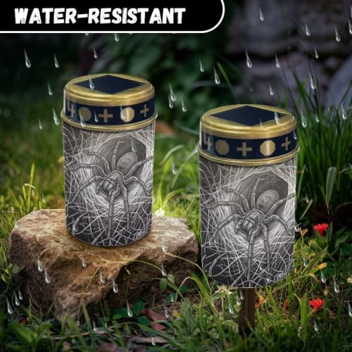 Image of Halloween Cemetery Solar Lights Flameless Candle | Waterproof Solar Powered Grave Lights, LED Flameless Candle for Prayer Grave Lights for Cemetery Decor, Outdoor Use