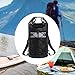 Yiju Dry Bag Backpack with Handle Mesh Pocket Sturdy IPX6 Waterproof Large Capacity for Travel Camping Fishing Boating, Black