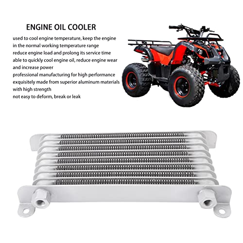8-Layer Aluminum Motorcycle Oil Cooler for 50ml to 250ml Bikes, Quick Heat Dissipation, Reduced Wear and Easy Direct Fit Installation by Aramox - Used condition - Image 4