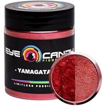 Eye Candy Pigments Premium True Red Mica Powder - Yamagata Red 25gr - for Epoxy, Resin, Soap, Paint, Woodworking, Acrylic Pouring, Bath Bombs, Fishing Lures - DIY Arts and Crafts Additive